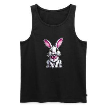 Häschen - Männer Premium Bio Tank Top - Schwarz - Vorne - AI Model Male 178 light (178cm)
