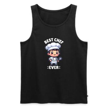 Bester Koch aller Zeiten - Männer Premium Bio Tank Top - Schwarz - Vorne - AI Model Male 178 light (178cm)