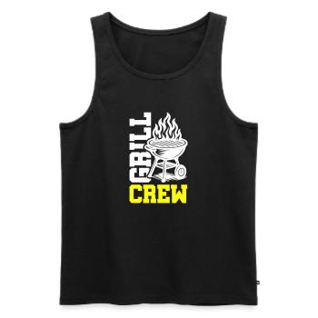 Grill Crew - Men's Premium Organic Tank Top - black - Front - AI Model Male 178 light (178cm)