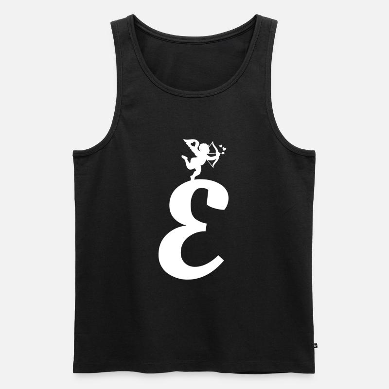 E - Männer Premium Bio Tank Top - Schwarz