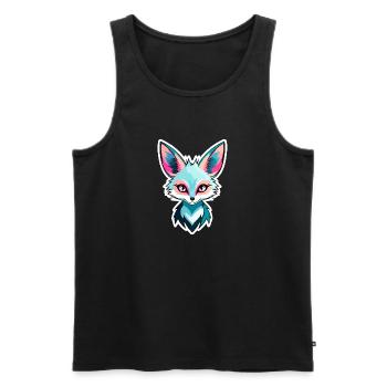 Desert Fox Fennec Drawing - Men's Premium Organic Tank Top - black - Front - Michal (187cm)