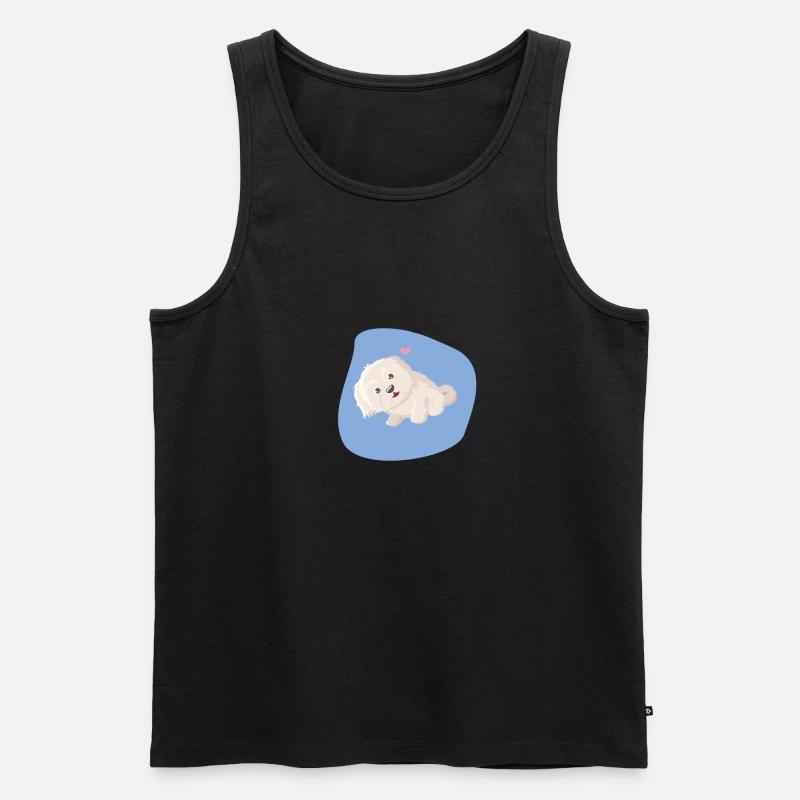 Hundeblick - Männer Premium Bio Tank Top - Schwarz
