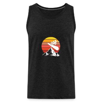 Snowboarder Wintersport Schnee - Männer Premium Bio Tank Top - Anthrazit - Vorne - Alexander (188cm)