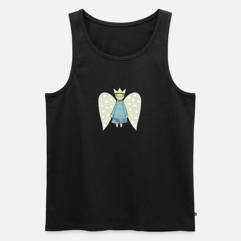 Der Flug des Weihnachtsengels - Männer Premium Bio Tank Top - Schwarz