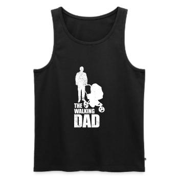 THE WALKING DAD - Men's Premium Organic Tank Top - black - Front - AI Model Male 178 light (178cm)