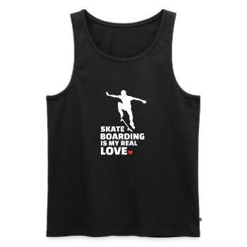 Ich Liebe Skateboarden - Männer Premium Bio Tank Top - Schwarz - Vorne - Michal (187cm)