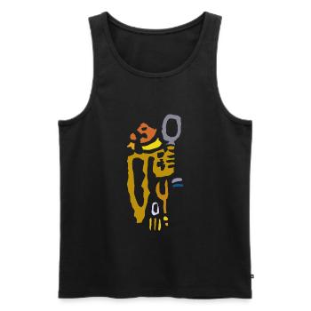 Kunst - Männer Premium Bio Tank Top - Schwarz - Vorne - AI Model Male 178 light (178cm)
