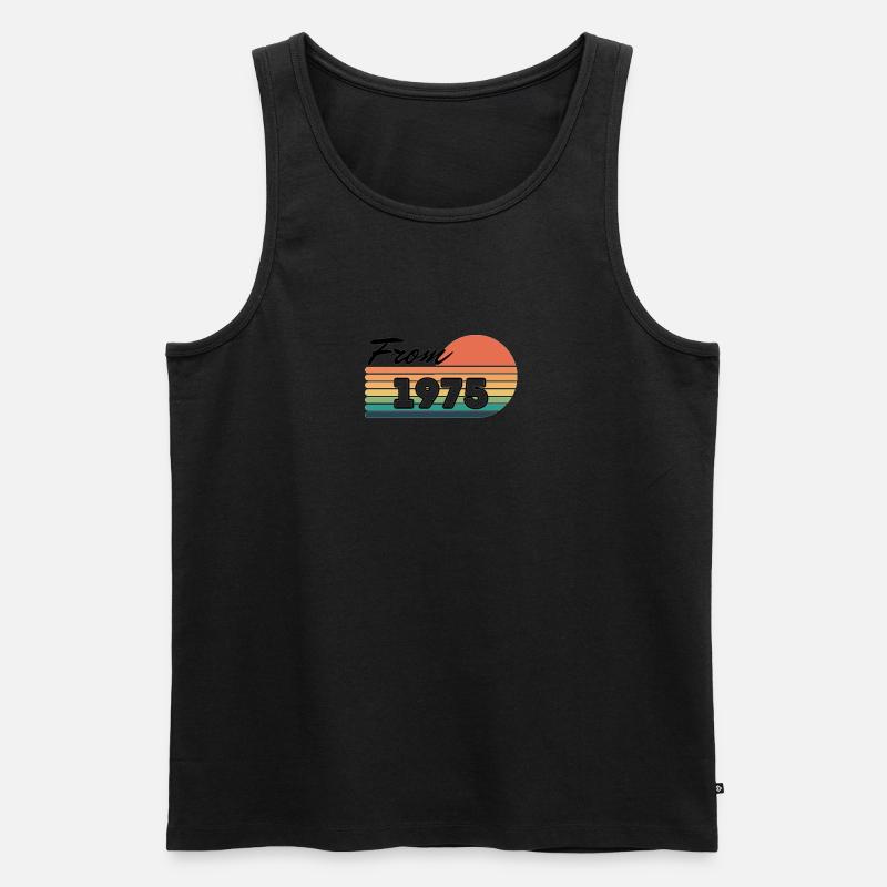 Ab 1975 - Männer Premium Bio Tank Top - Schwarz