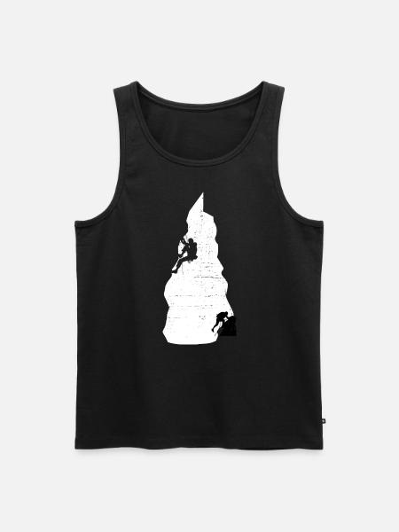 Klettern Bouldern - Männer Premium Bio Tank Top - Schwarz