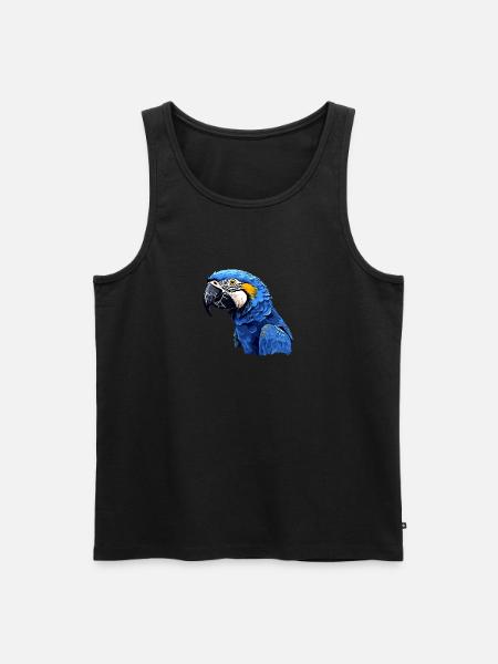 Hyacinth Macaw - Men's Premium Organic Tank Top - black
