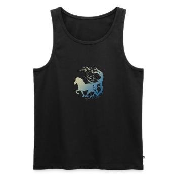 Icelandic Horse: Islandpferd Pferd Pony Merch - Männer Premium Bio Tank Top - Schwarz - Vorne - Michal (187cm)