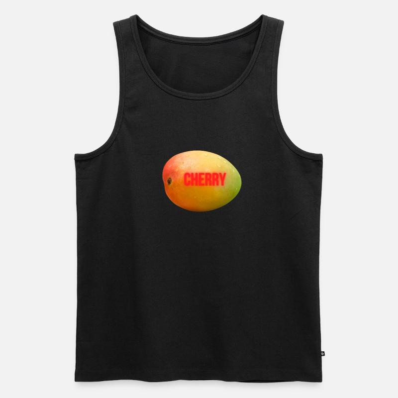 Cherry Mango - Männer Premium Bio Tank Top - Schwarz