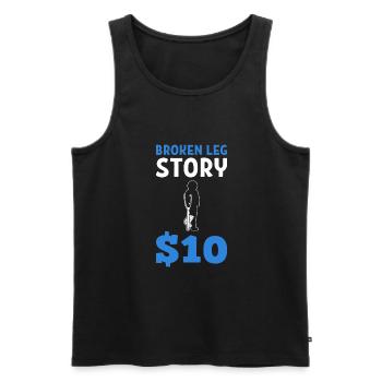 Broken leg - Men's Premium Organic Tank Top - black - Front - AI Model Male 178 light (178cm)