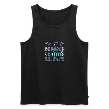 Roller Skating Inline Skating Inline Skates - Men's Premium Organic Tank Top - black - Front - AI Model Male 178 light (178cm)