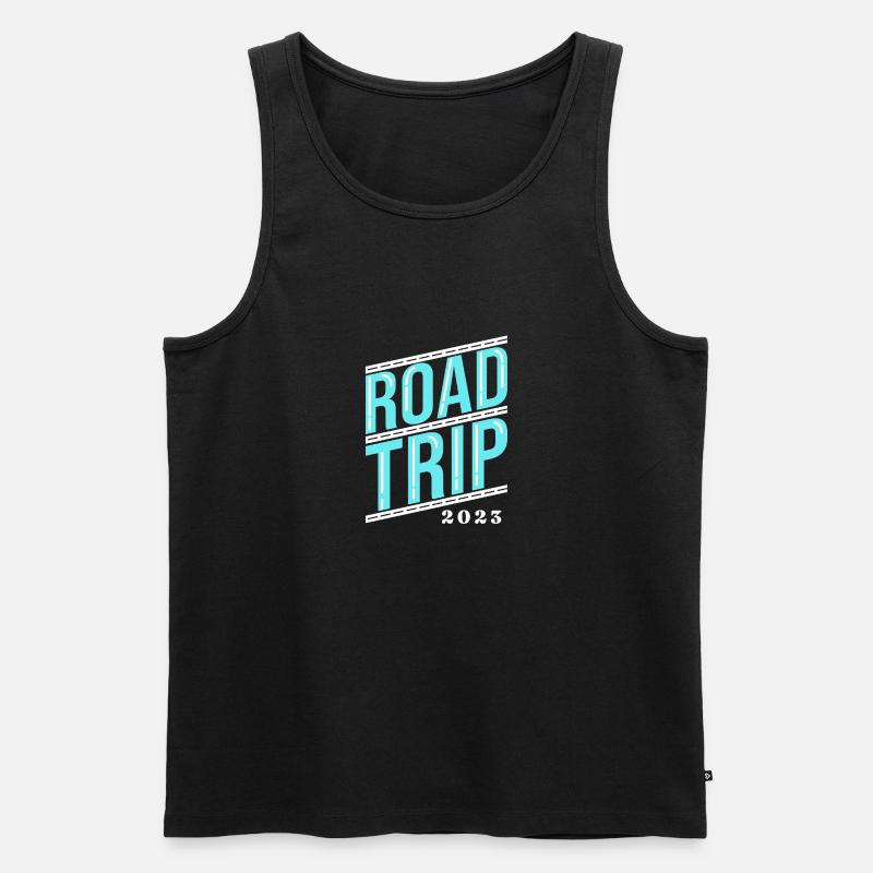 Road Trip - Männer Premium Bio Tank Top - Schwarz
