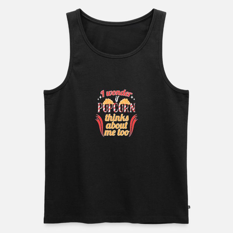 Popcorn - Männer Premium Bio Tank Top - Schwarz