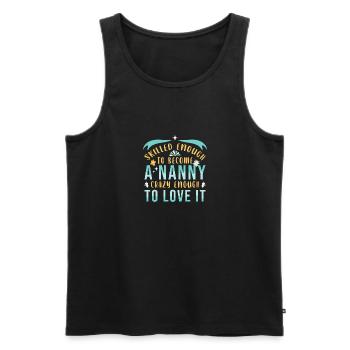 Nanny Babysitterin Tagesmutter - Männer Premium Bio Tank Top - Schwarz - Vorne - AI Model Male 178 light (178cm)