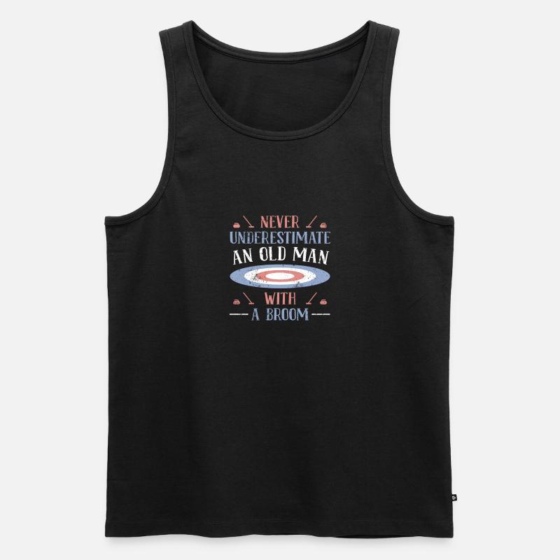 Curling - Männer Premium Bio Tank Top - Schwarz