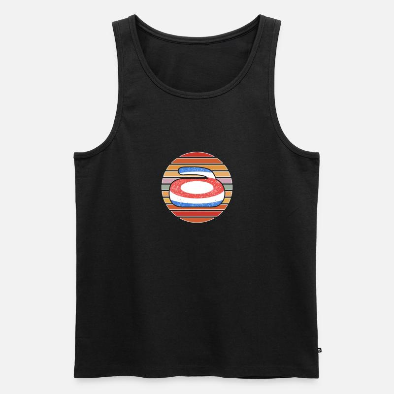 Curling - Männer Premium Bio Tank Top - Schwarz