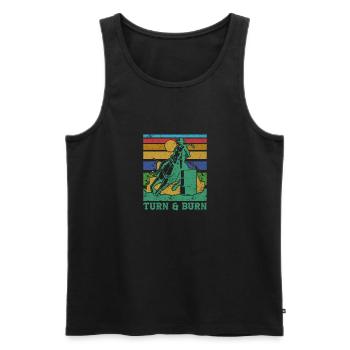 Barrel Racing - Männer Premium Bio Tank Top - Schwarz - Vorne - AI Model Male 178 light (178cm)
