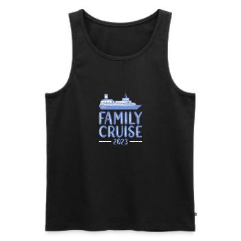 Croisière en famille - Débardeur bio Premium Homme - noir - Devant - Michal (187cm)