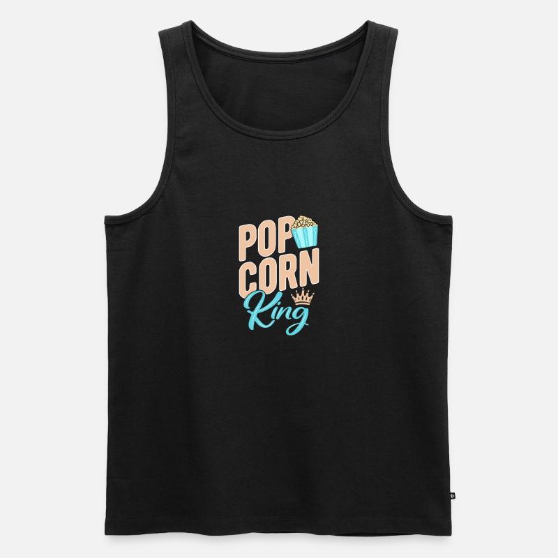 Popcorn - Männer Premium Bio Tank Top - Schwarz