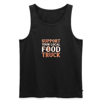 Food Truck Streetfood - Débardeur bio Premium Homme - noir - Devant - Michal (187cm)