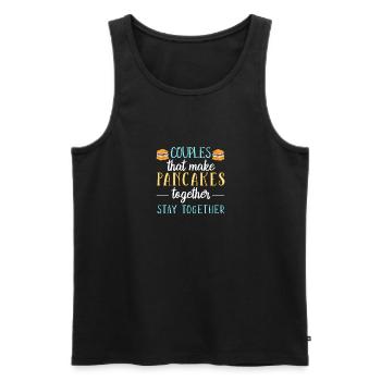 Pfannkuchen - Männer Premium Bio Tank Top - Schwarz - Vorne - AI Model Male 178 light (178cm)