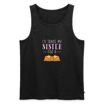 Pfannkuchen - Männer Premium Bio Tank Top - Schwarz - Vorne - AI Model Male 178 light (178cm)
