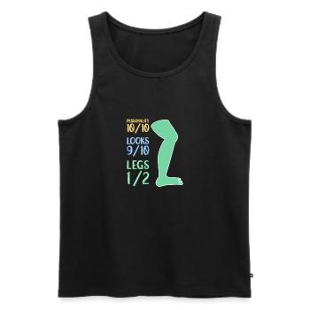 Wheelchair wheelchair access - Men's Premium Organic Tank Top - black - Front - AI Model Male 178 light (178cm)