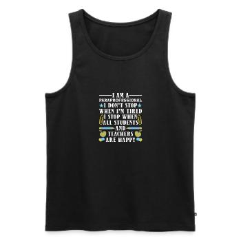 Paraprofessional - Men's Premium Organic Tank Top - black - Front - Michal (187cm)
