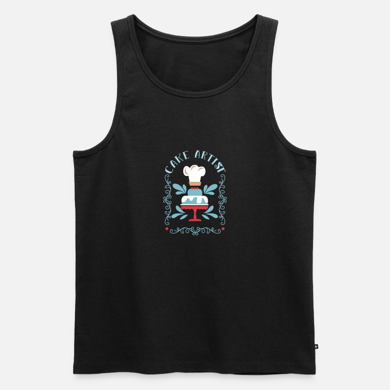 Kuchen backen Bäcker Konditor - Männer Premium Bio Tank Top - Schwarz