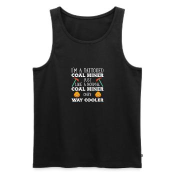 Mine Minenarbeiter - Männer Premium Bio Tank Top - Schwarz - Vorne - Michal (187cm)
