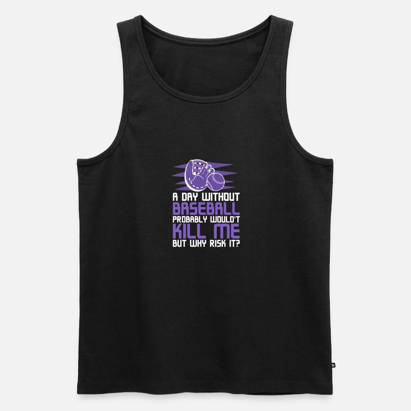 Baseballspieler Baseball - Männer Premium Bio Tank Top - Schwarz