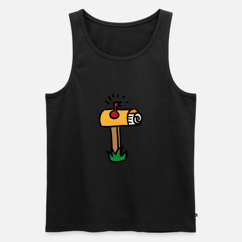 Mailbox Mailbox Post Postman - Men's Premium Organic Tank Top - black
