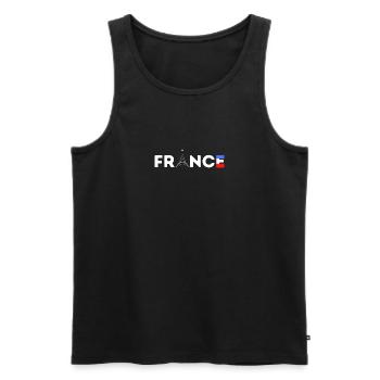 France vintage - Débardeur bio Premium Homme - noir - Devant - Michal (187cm)