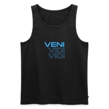 Veni, Vidi & Vici - Männer Premium Bio Tank Top - Schwarz - Vorne - AI Model Male 178 light (178cm)
