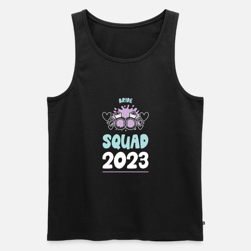 Bride Squad 2023 Team - Männer Premium Bio Tank Top - Schwarz