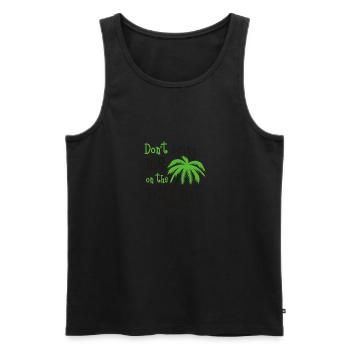 Don't bring me on the palm - Denglish - Männer Premium Bio Tank Top - Schwarz - Vorne - AI Model Male 178 light (178cm)