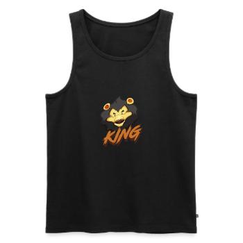 lion - Men's Premium Organic Tank Top - black - Front - Michal (187cm)