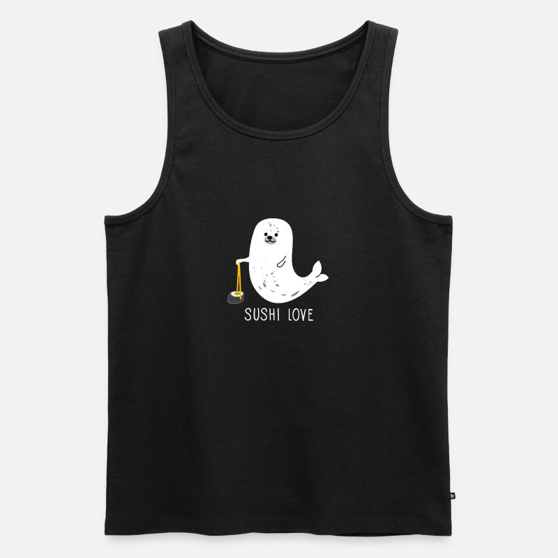 Sushi Love - Männer Premium Bio Tank Top - Schwarz