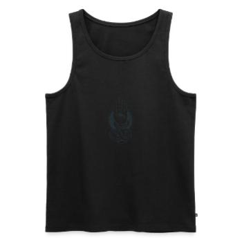 Hand der Fatima Hamsa Chamsa Khamsa arabisch Icon - Männer Premium Bio Tank Top - Schwarz - Vorne - AI Model Male 178 light (178cm)