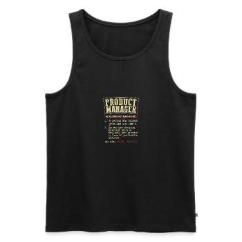 Project Manager Gift Funny Dictionary Definition - Männer Premium Bio Tank Top - Schwarz - Vorne - AI Model Male 178 light (178cm)