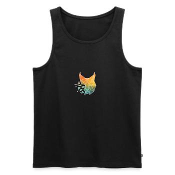 lynx Silhouette Watercolor Gift - Men's Premium Organic Tank Top - black - Front - Michal (187cm)