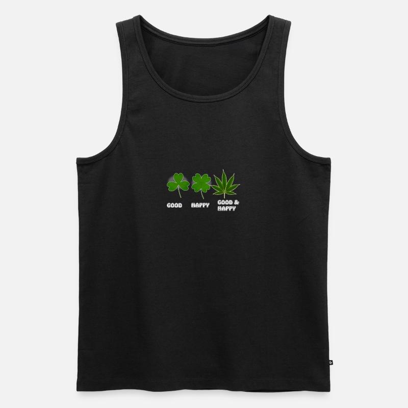 KLEEBLATT HANFBLATT - Männer Premium Bio Tank Top - undefined