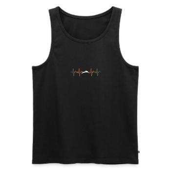 Retro Swimmer T-Shirt - Men's Premium Organic Tank Top - black - Front - Michal (187cm)