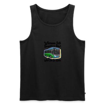 Busfahrer Buslenker Schulbus Beruf Kraftfahrer - Männer Premium Bio Tank Top - Schwarz - Vorne - Michal (187cm)