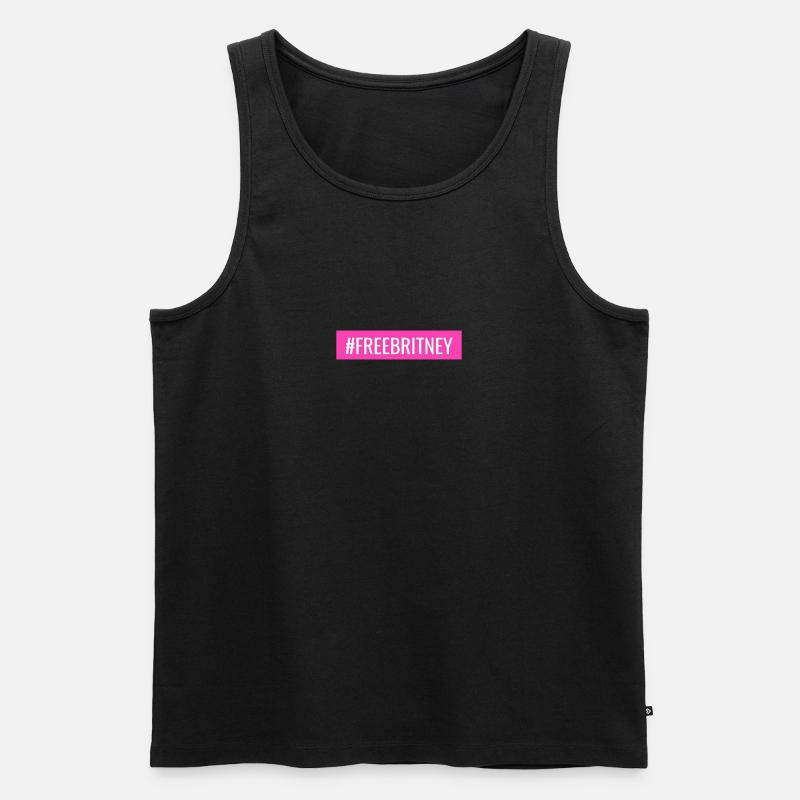 Freie Britney - Männer Premium Bio Tank Top - Schwarz