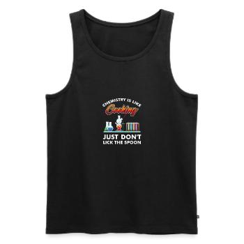 Chemistry is Like Cooking T-Shirt, Chemistry Nerds & - Men's Premium Organic Tank Top - black - Front - AI Model Male 178 light (178cm)