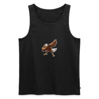 4. Juli Proud Dabbing American Eagle USA T-Shirt - Männer Premium Bio Tank Top - Schwarz - Vorne - Michal (187cm)